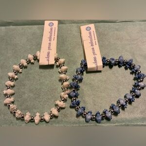 White and Blue Olaf Bead Bracelets - Disney tag from Trrrtlz
